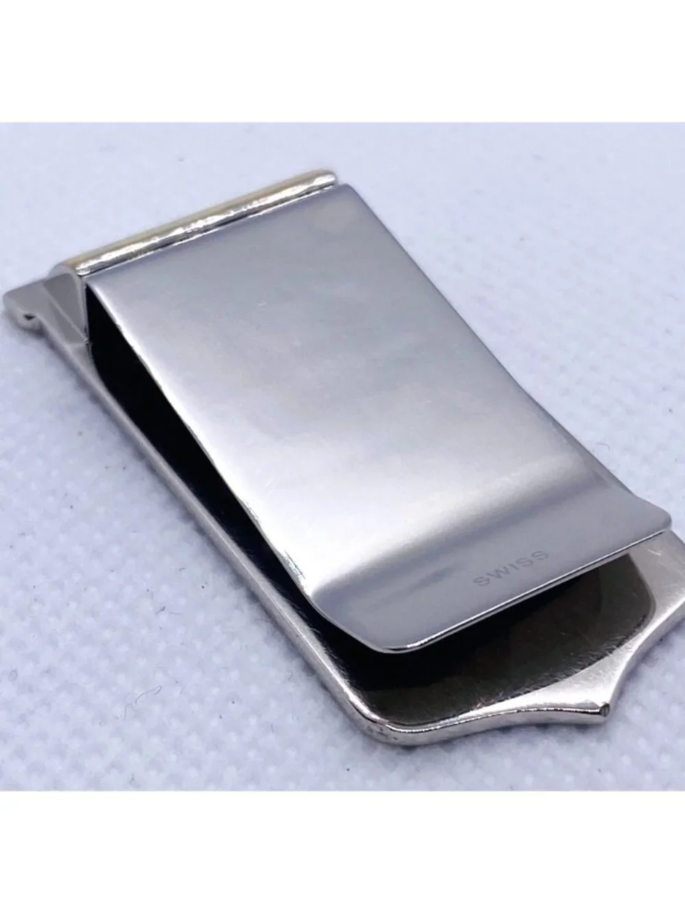 Cartier Stainless Steel Black Lacquer Money Clip